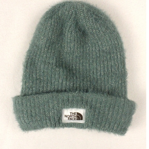 The North Face Salty Bae Lined Beanie Dark Sage One Size Womens Fuzzy Cozy Hat
